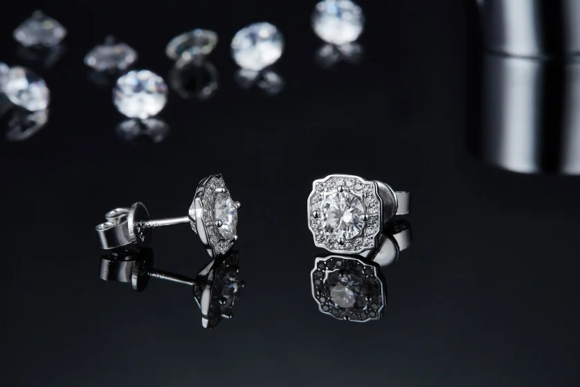 Wuzhou Nice Jewelry 925 Sterling Silver Moissanite Diamond Necklace  Jewelry Set for Women - Image 4