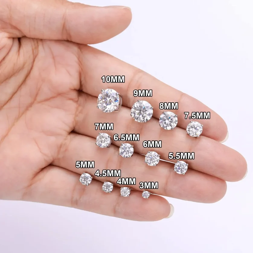 Luxury Moissanite Stud 1ct VVS 925 Sterling Silver Men Women Jewelry Flower Cluster Halo Diamond Earrings With GRA Certificate - Image 3