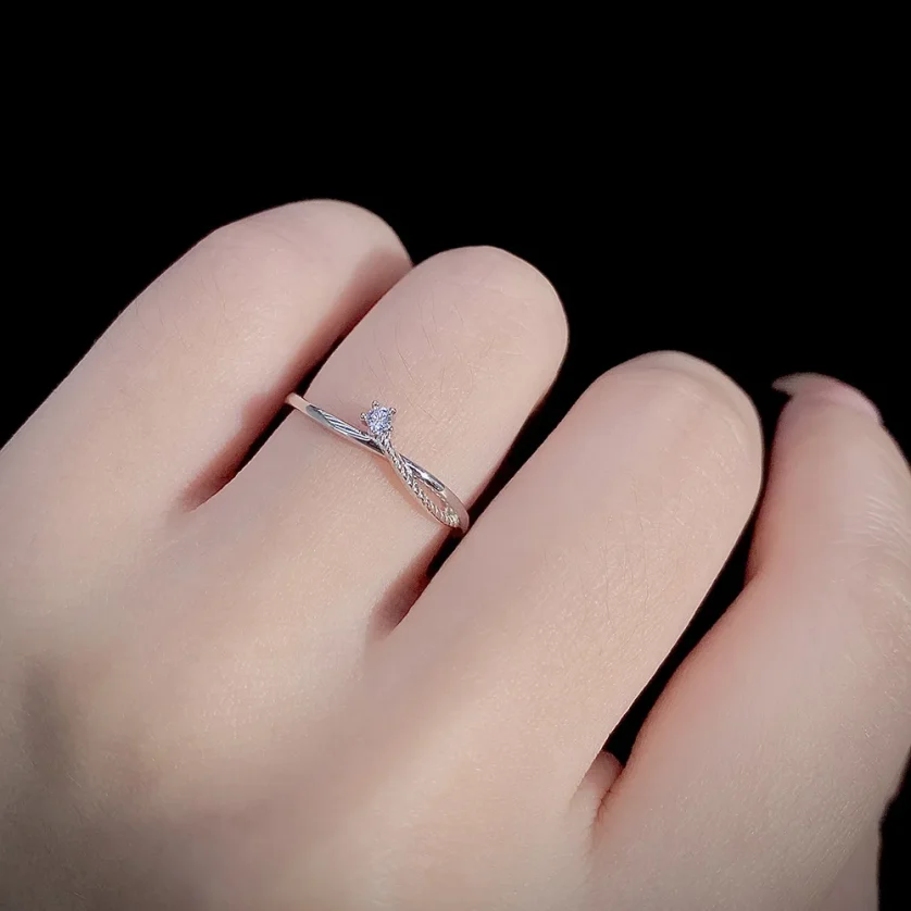 Fashion Jewelry 925 Sterling Silver Rings Couple Jewelry for Women Charms 925 Silver Rings Diamond Engagement Wedding Rings - Image 5