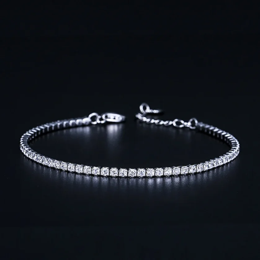 Wholesale Women Jewelry Fashion Charming 925 Sterling Silver Tennis Bracelet for Girl Lady Women - Image 6
