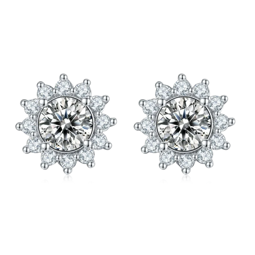 Wholesale 925 Sterling Silver Women Fine Jewelry Sets Moissanite Diamond Earrings Necklace Sets for Wedding - Image 2