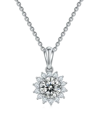 Wholesale 925 Sterling Silver Women Fine Jewelry Sets Moissanite Diamond Earrings Necklace Sets for Wedding