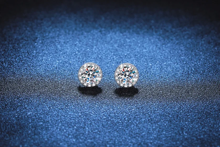 S925 Sterling Silver Moissanite Diamond Ear-Free Magnetic Cure Earrings - Image 5
